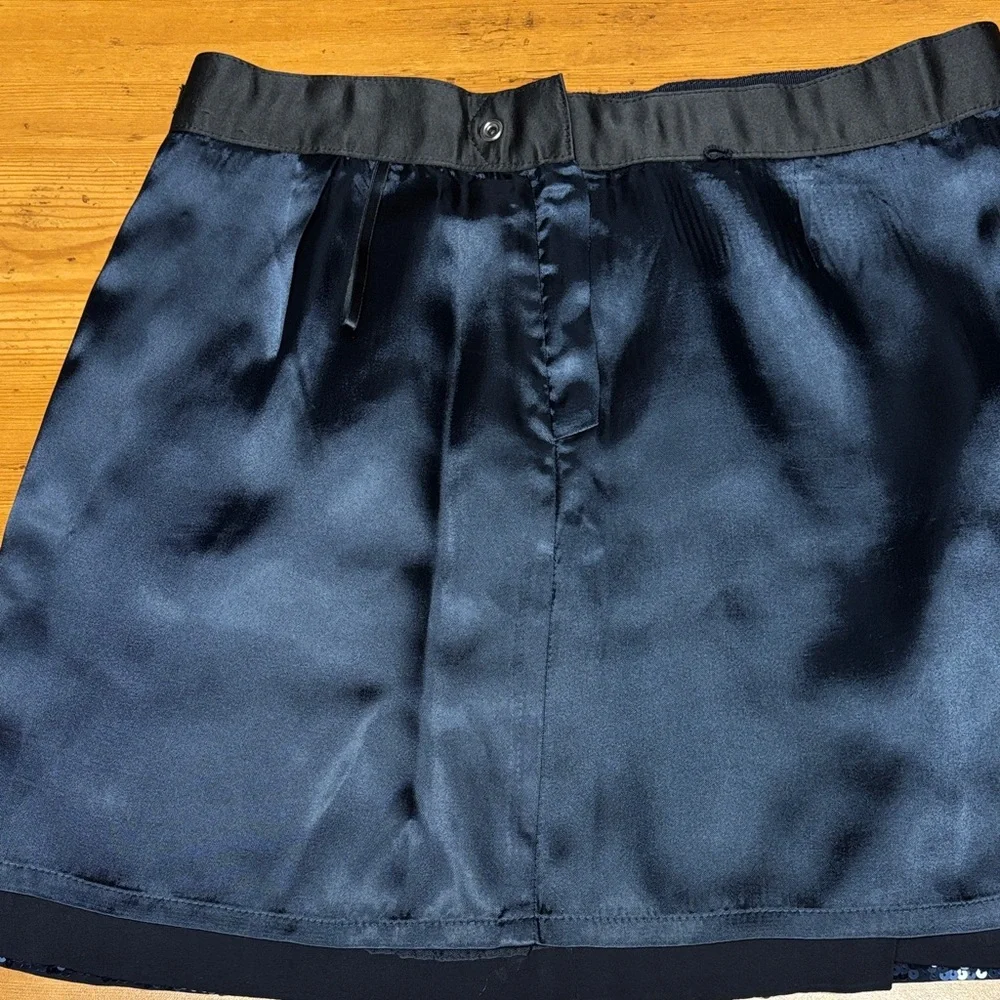 J. Crew Collection Sparkling Midnight Blue Sequins‎ Mini Skirt. EUC